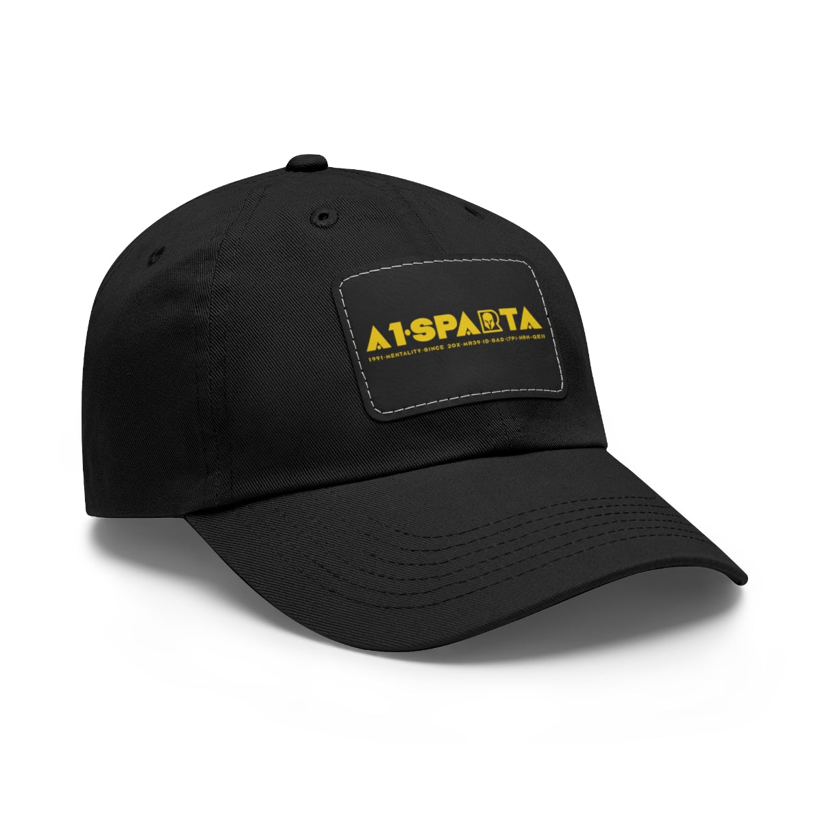 A1•Sparta Dad Hat with Leather Patch (Rectangle)
