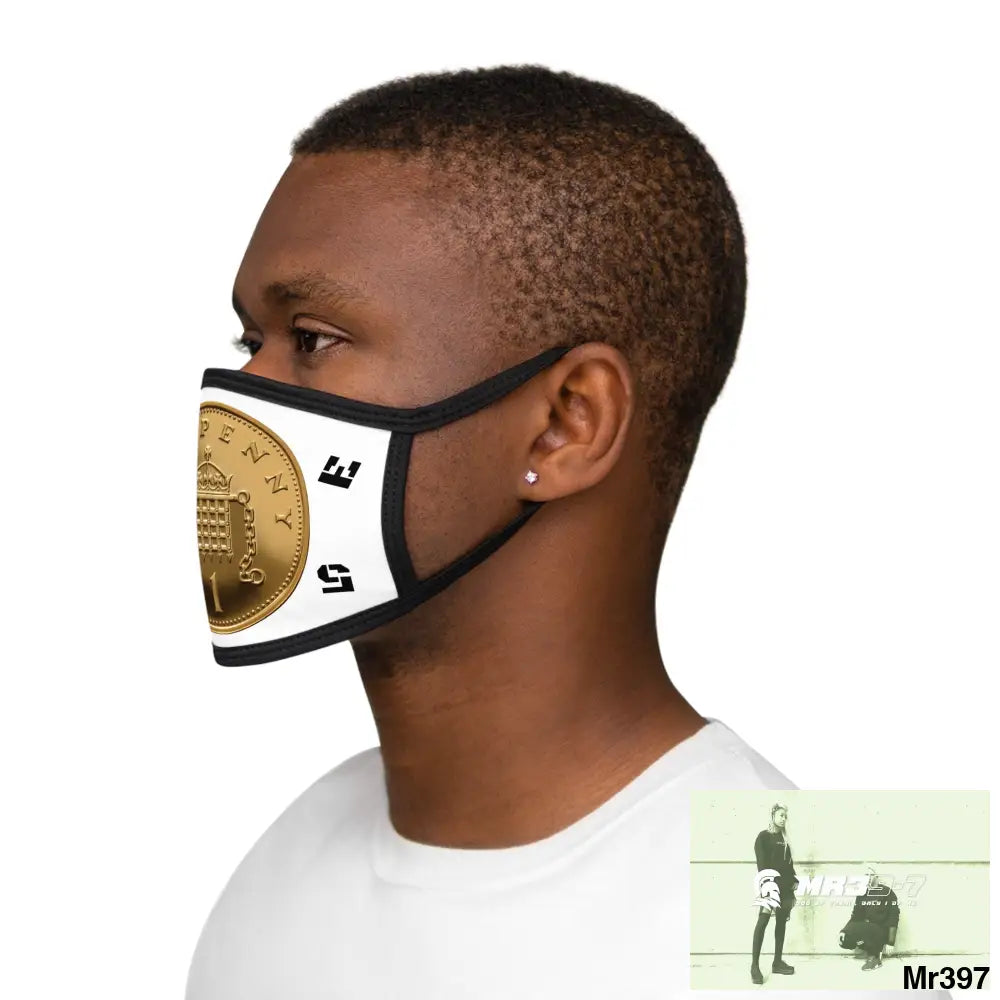 1 Penny Vigilante Mixed-Fabric Face Mask One size Accessories