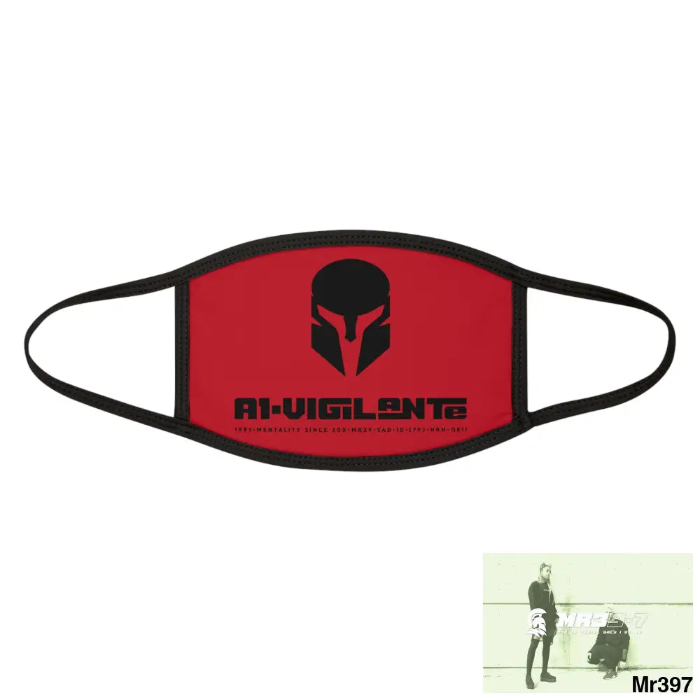 1.Vigilante Mixed-Fabric Face Mask One size Accessories