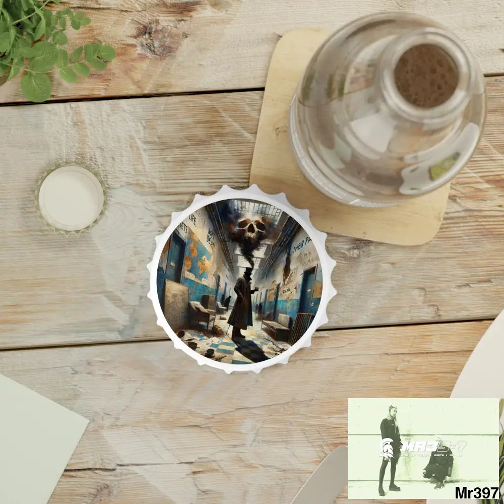 12 years in a vulnerable Adult Abuse Ring assassination hell Banksy Inspired Magnetic Bottle Opener One size / White