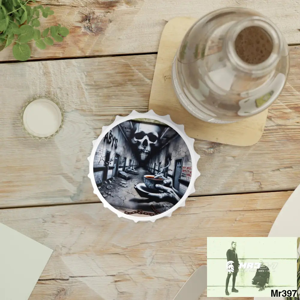 12 years in a vulnerable Adult Abuse Ring assassination hell Banksy Inspired Magnetic Bottle Opener One size / White