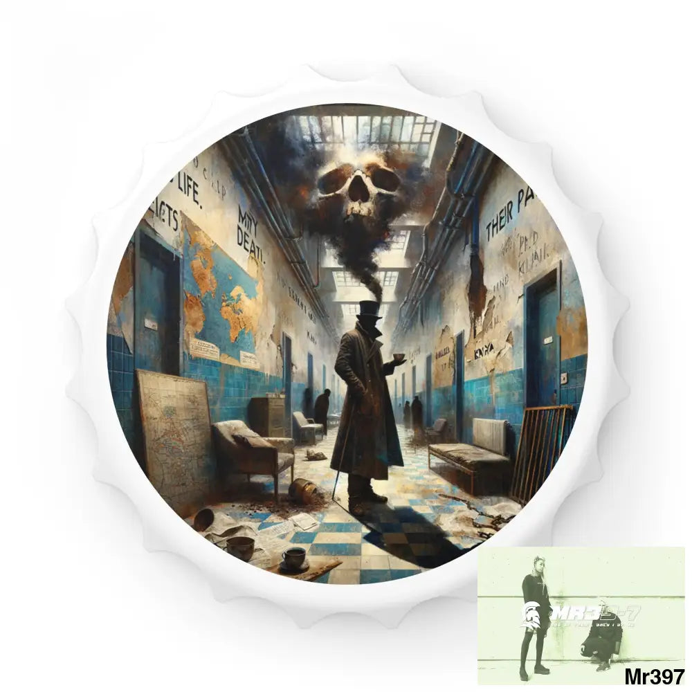 12 years in a vulnerable Adult Abuse Ring assassination hell Banksy Inspired Magnetic Bottle Opener One size / White