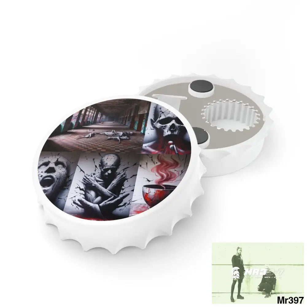 12 years in a vulnerable Adult Abuse Ring assassination hell Banksy Inspired Magnetic Bottle Opener One size / White