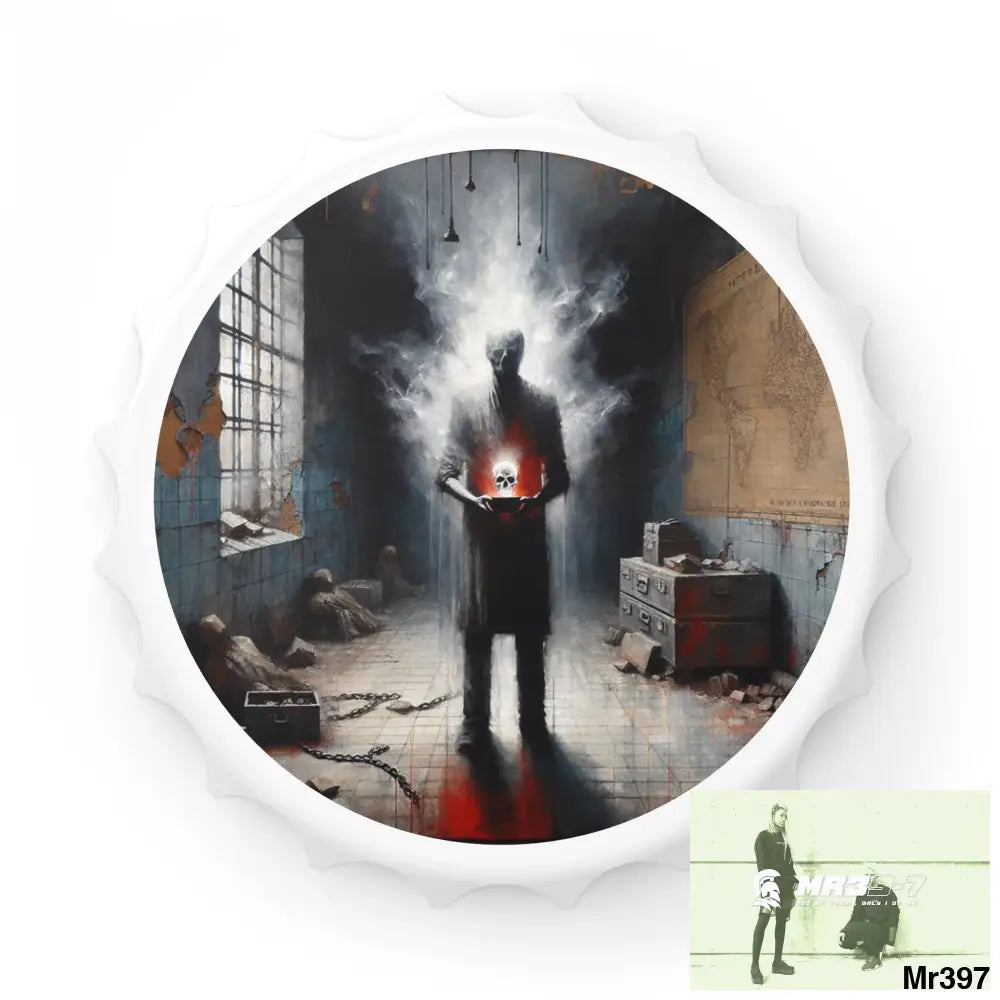 12 years in a vulnerable Adult Abuse Ring assassination hell Banksy Inspired Magnetic Bottle Opener One size / White