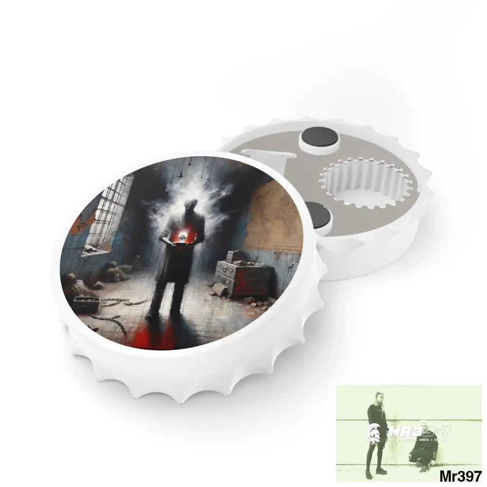 12 years in a vulnerable Adult Abuse Ring assassination hell Banksy Inspired Magnetic Bottle Opener One size / White