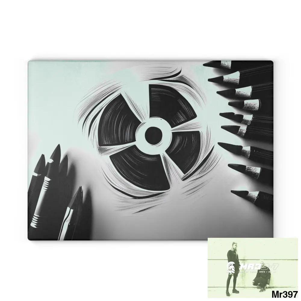 2 second Blast from the past South Sinai Glass Cutting Board 11’’ x 15’’ / Rectangle Home Decor