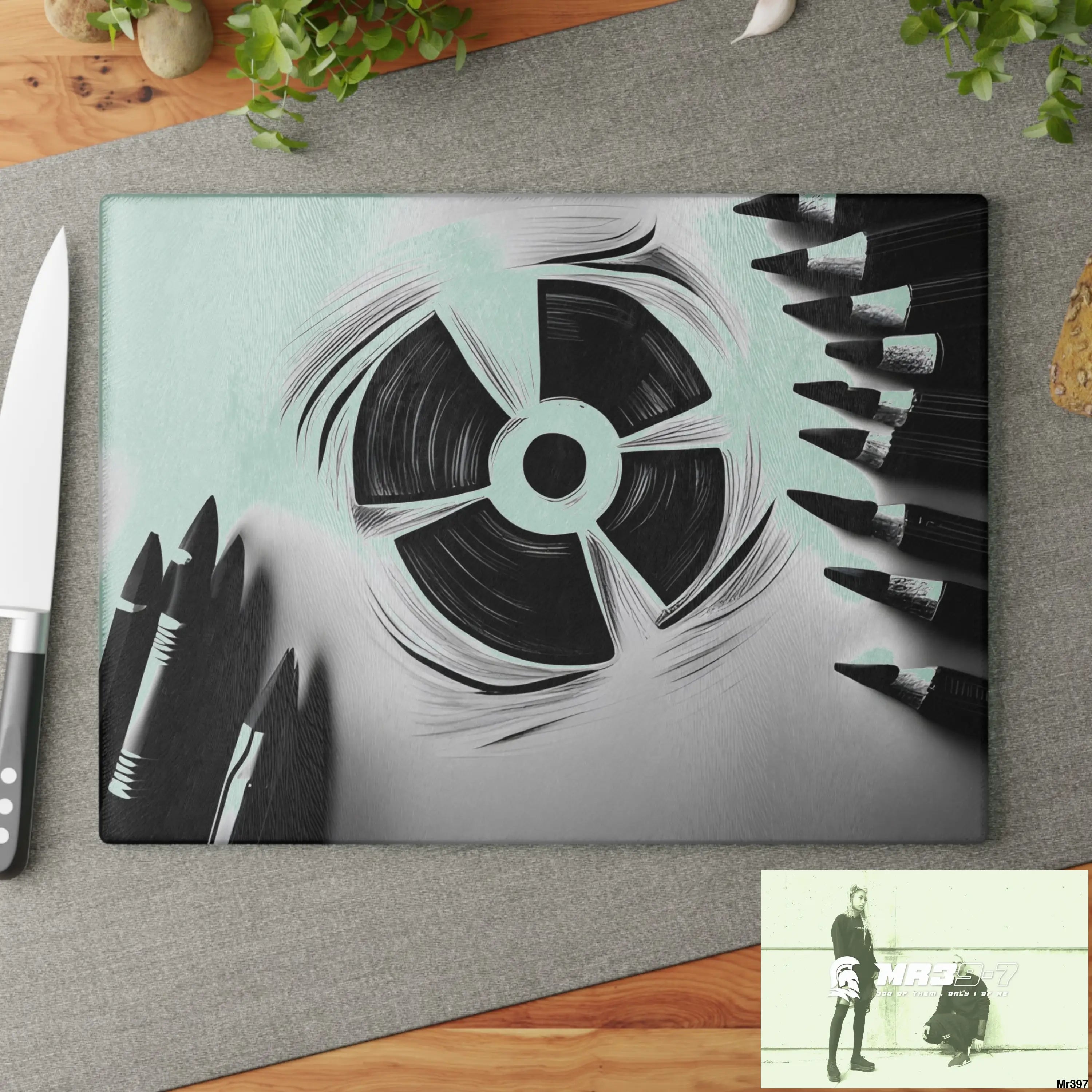 2 second Blast from the past South Sinai Glass Cutting Board Home Decor