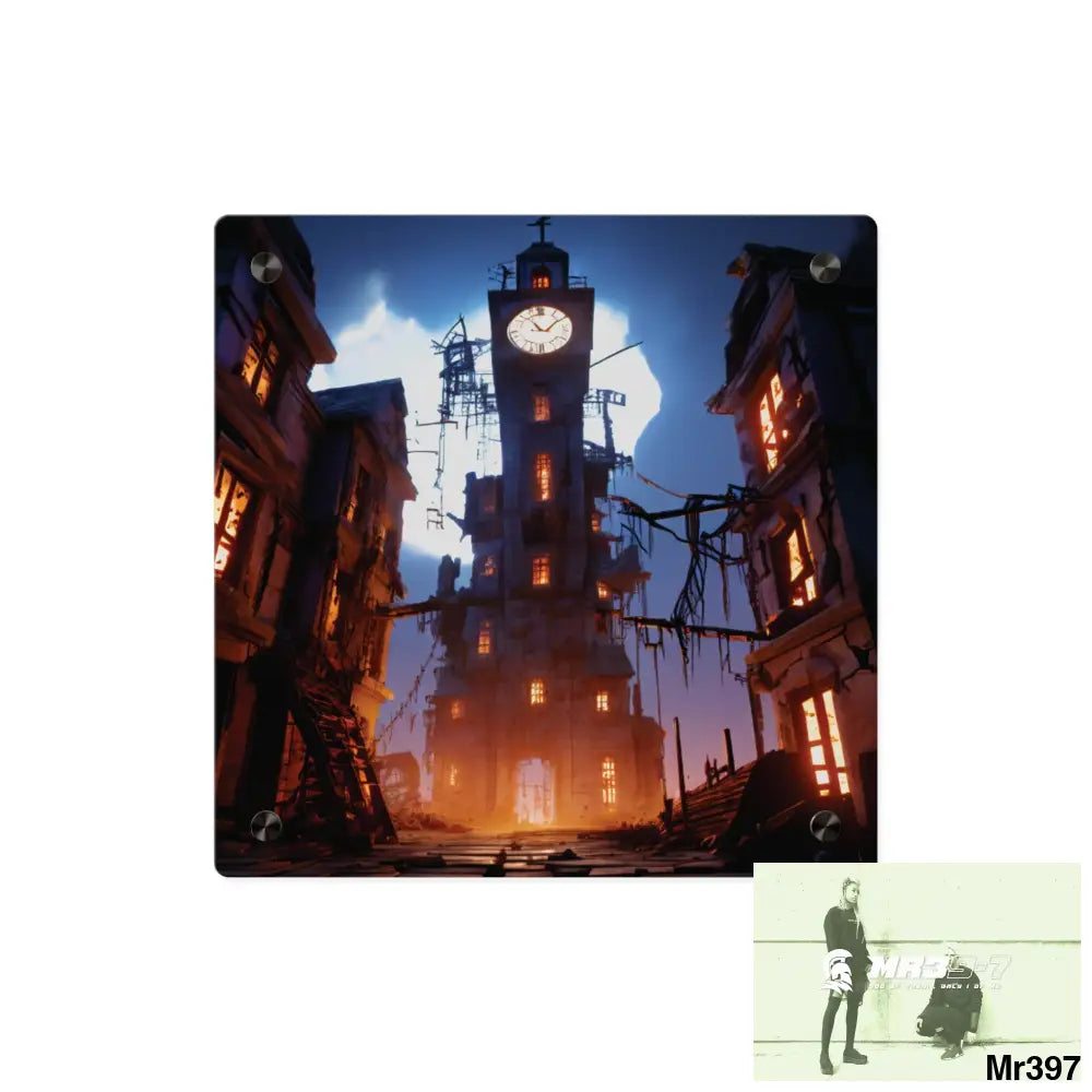 2628 days in the block no 1 Death Flat Covert Failures Ltd Edition no 22 Acrylic Wall Art Panels 11’’ x 11’’ / 0.25’’