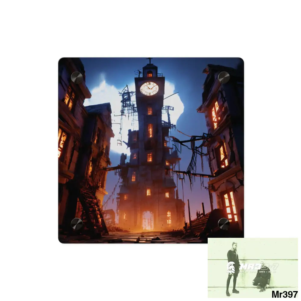 2628 days in the block no 1 Death Flat Covert Failures Ltd Edition no 22 Acrylic Wall Art Panels 8’’ x 8’’ / 0.25’’