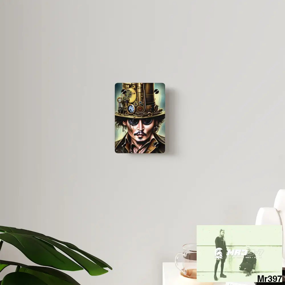 5D Steampunk Johnny Depp Graphic Acrylic Wall Art Panels Home Decor