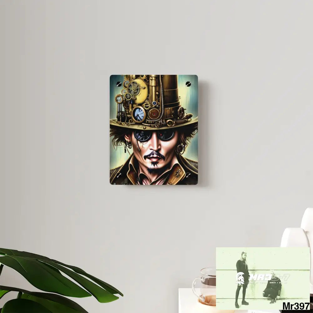 5D Steampunk Johnny Depp Graphic Acrylic Wall Art Panels Home Decor