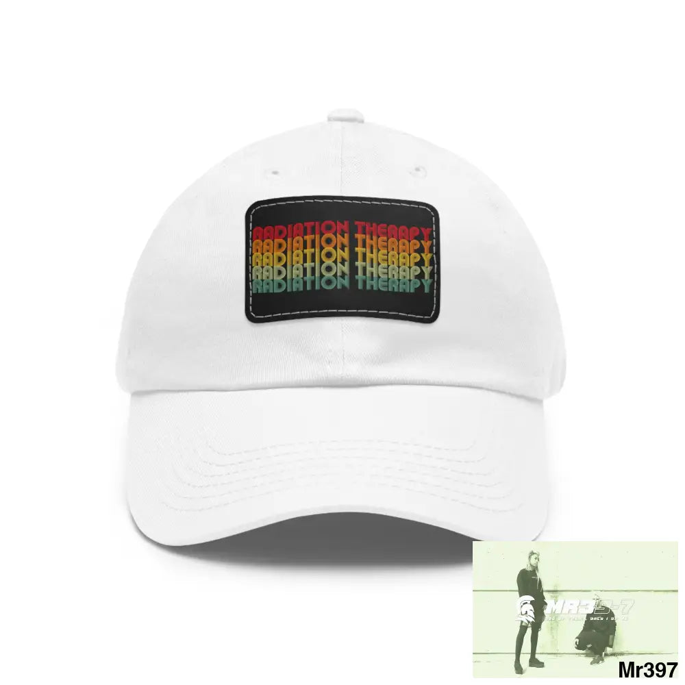 A blast from the past Dahab 2014 - UK 2022-23 Dad Hat with Leather Patch (Rectangle) White / Black patch / Rectangle