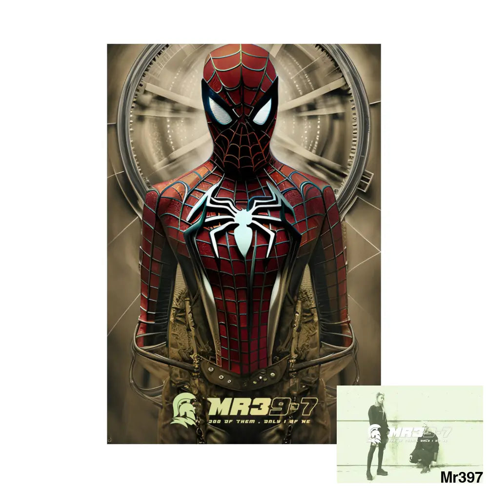 A MR39-7 Steampunk SpiderMan Graphic Matte Vertical Posters Poster
