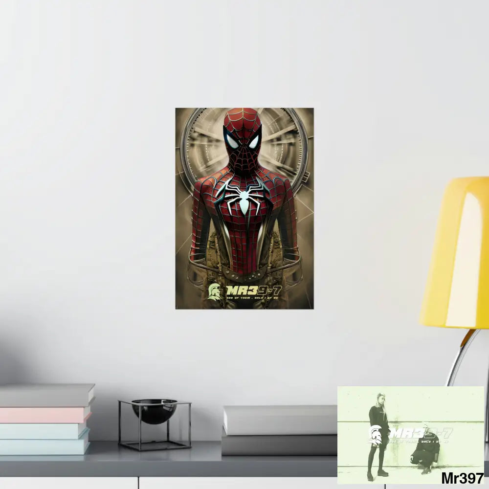 A MR39-7 Steampunk SpiderMan Graphic Matte Vertical Posters Poster