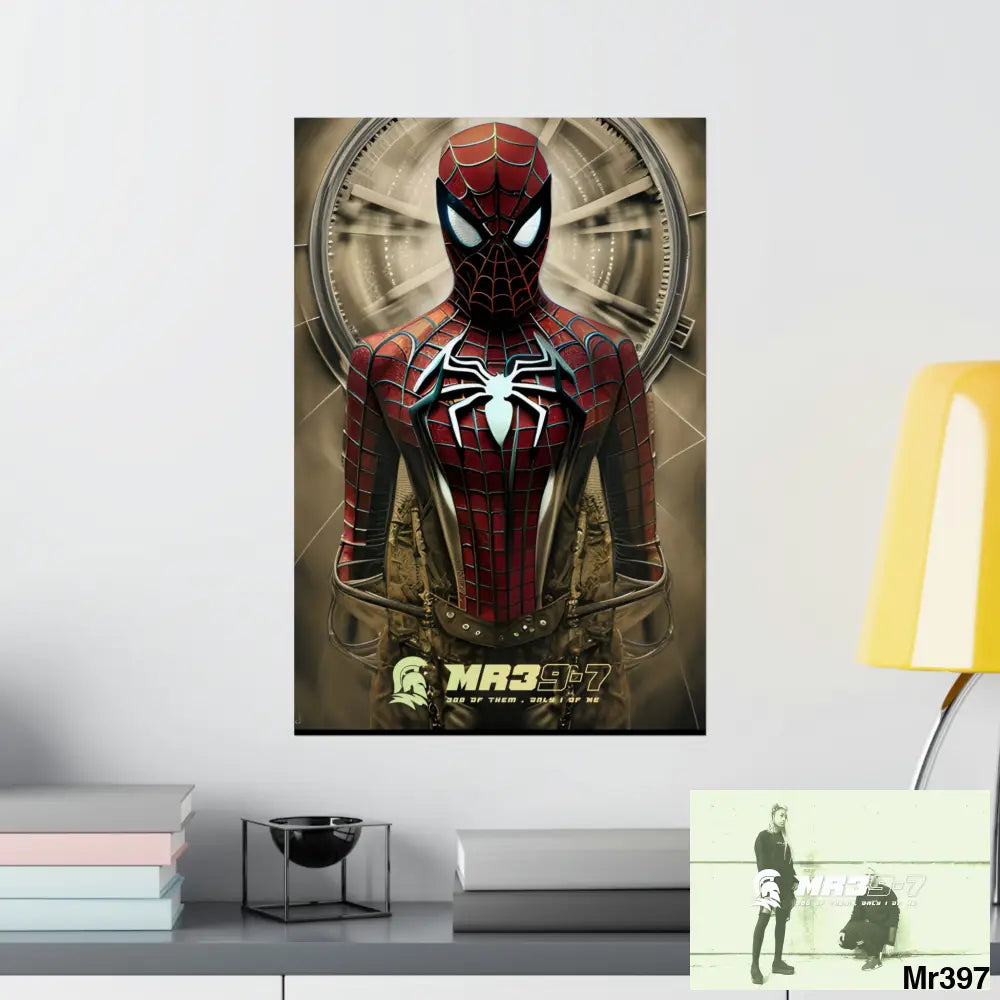 A MR39-7 Steampunk SpiderMan Graphic Matte Vertical Posters Poster
