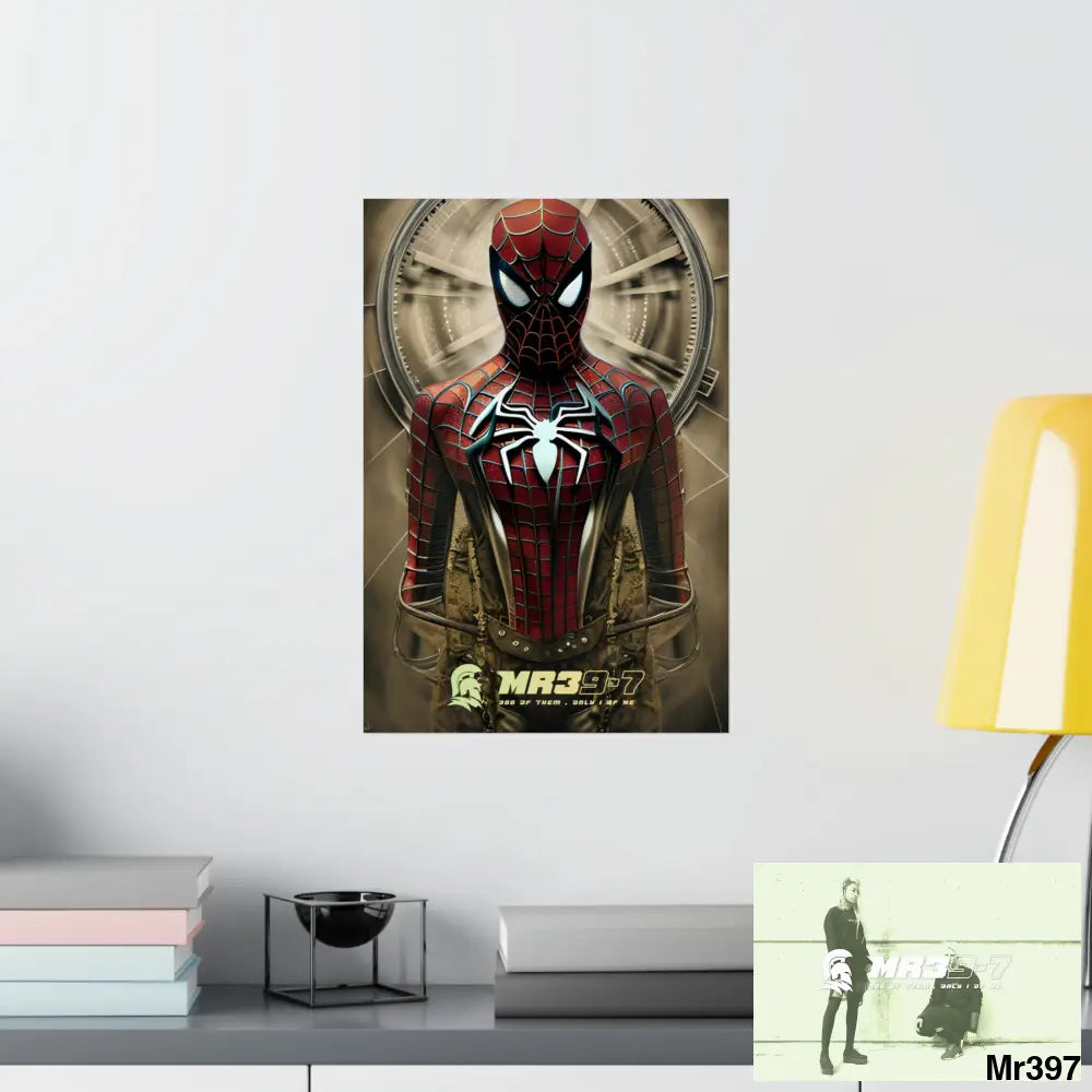 A MR39-7 Steampunk SpiderMan Graphic Matte Vertical Posters Poster