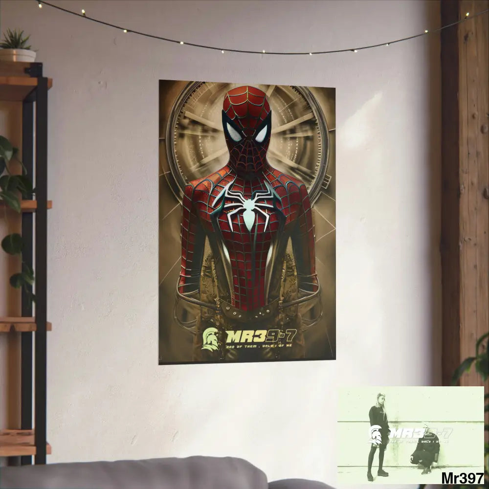 A MR39-7 Steampunk SpiderMan Graphic Matte Vertical Posters Poster