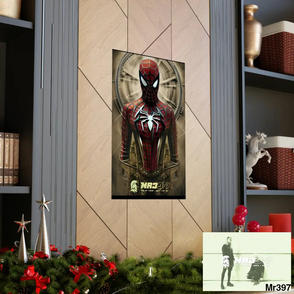 A MR39-7 Steampunk SpiderMan Graphic Matte Vertical Posters Poster