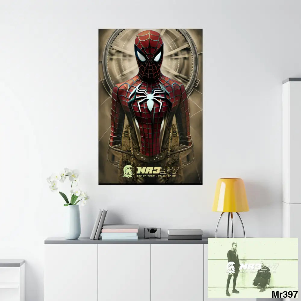 A MR39-7 Steampunk SpiderMan Graphic Matte Vertical Posters Poster