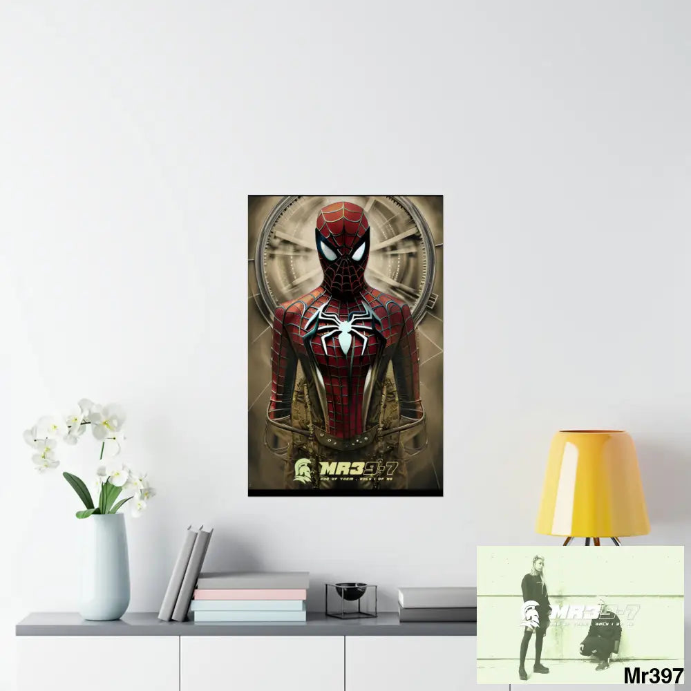 A MR39-7 Steampunk SpiderMan Graphic Matte Vertical Posters Poster