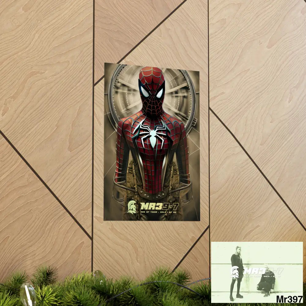 A MR39-7 Steampunk SpiderMan Graphic Matte Vertical Posters Poster