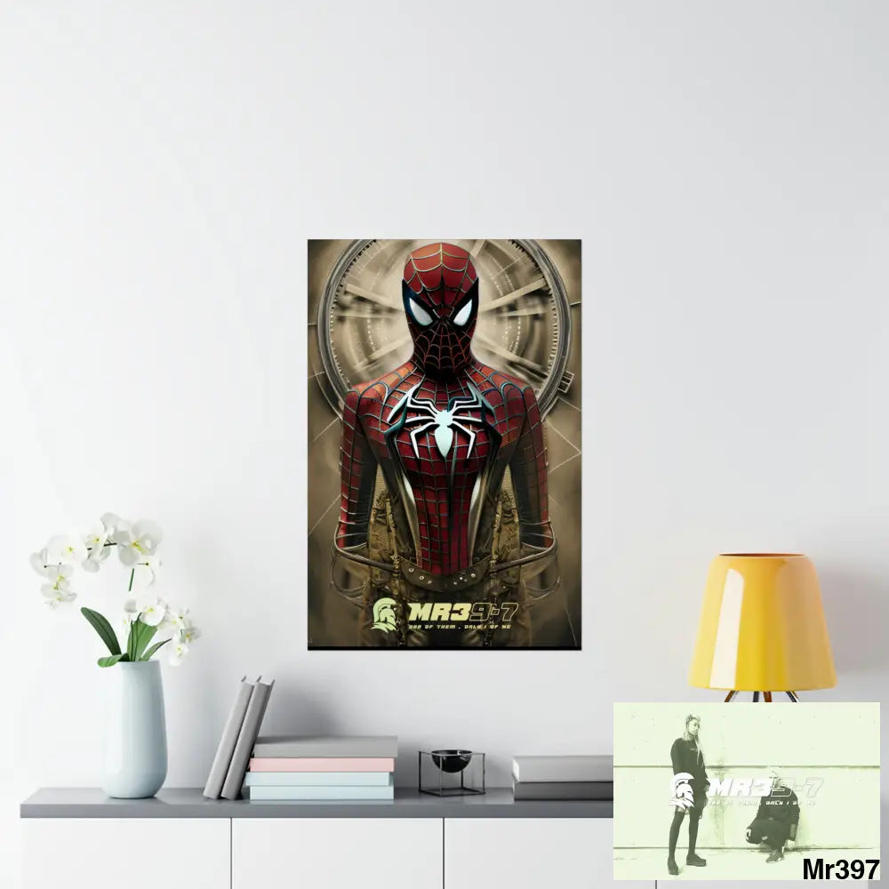 A MR39-7 Steampunk SpiderMan Graphic Matte Vertical Posters Poster