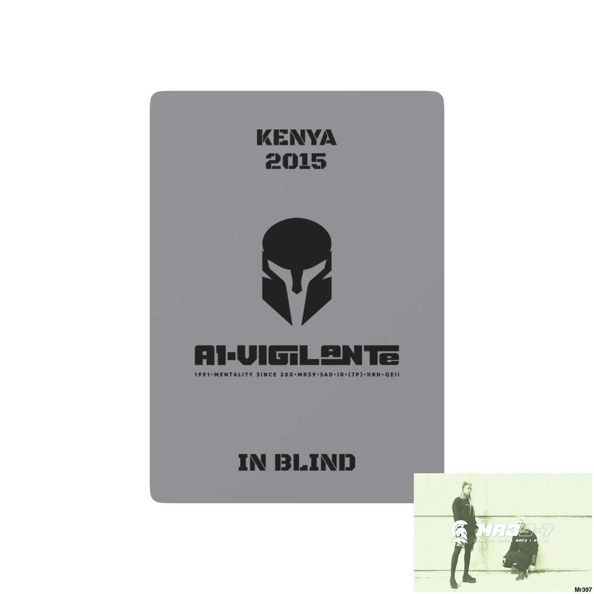 A-Vigilante Sparta Kenya In Blind Ltd Edition Custom Poker Cards 2.5’’ x 3.5’’ / White / Semi Glossy Paper products