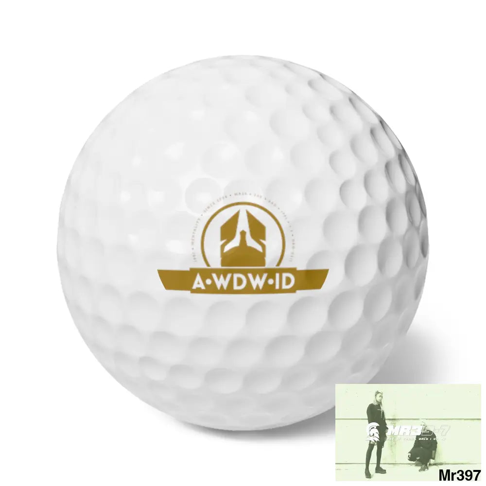 A.WDW.ID Custom Golf Balls Set Premium 6-Pack with Unique Design Ideal for Golf Lovers Personalized Gift for Golfers