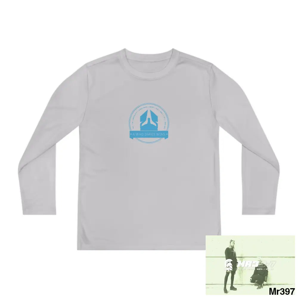 A Who Dares Wins 2001-23 5 Countries Just Say No To County Lines Youth Long Sleeve Competitor Tee Silver / S Kids