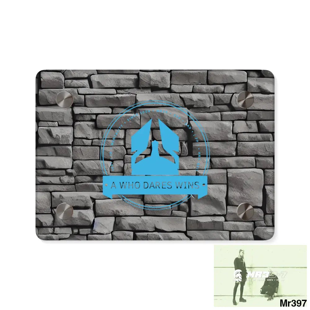 A Who Dares Wins 3D Dark Black Brick Wall 32k Ultrarealistic High quality Acrylic Wall Art Panels 7’’ x 5’’