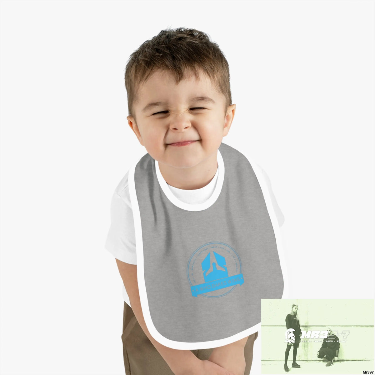 A Who Dares Wins Baby Contrast Trim Jersey Bib Kids clothes