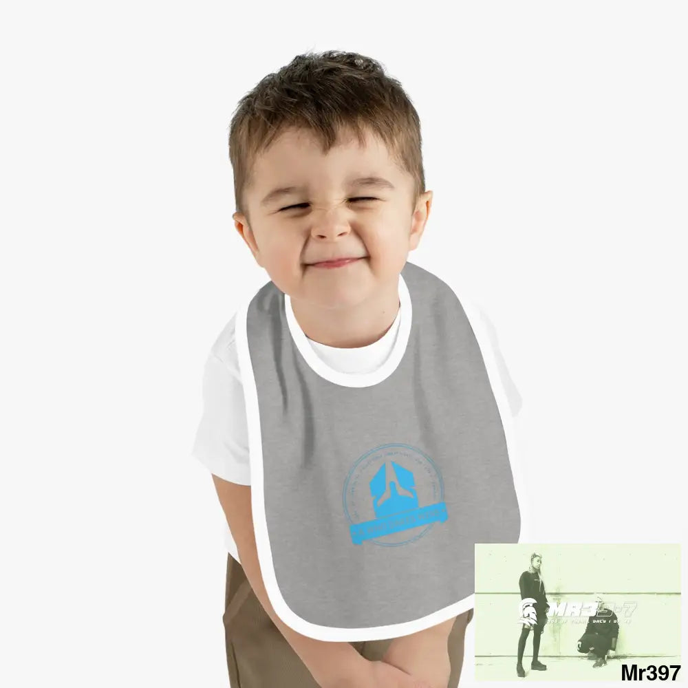 A Who Dares Wins Baby Contrast Trim Jersey Bib Kids clothes