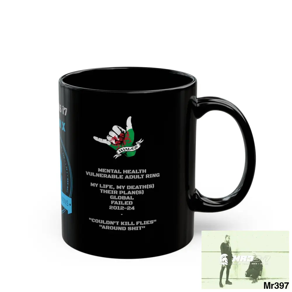 A• Who Dares Wins Bahamas i7 Yasmin 55’ s back 11oz Tactical GB / Wales /Bahamas Black Mug Mental Health VAR / My Life