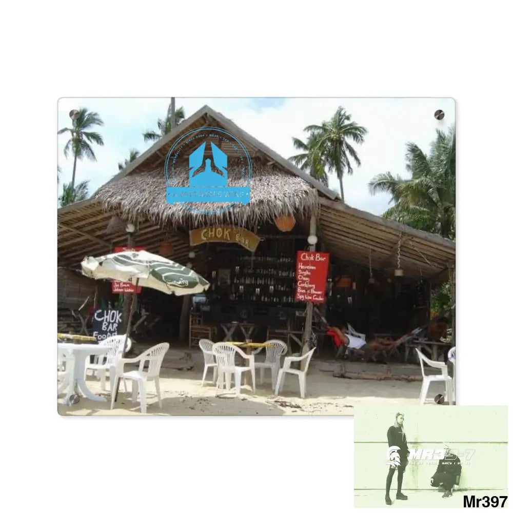 A Who Dares Wins Choke Bar LamaI Beach Koh Samui Thailand New 1 by death 2004 Koh Lak Acrylic Wall Art Panels 20″ x 16″