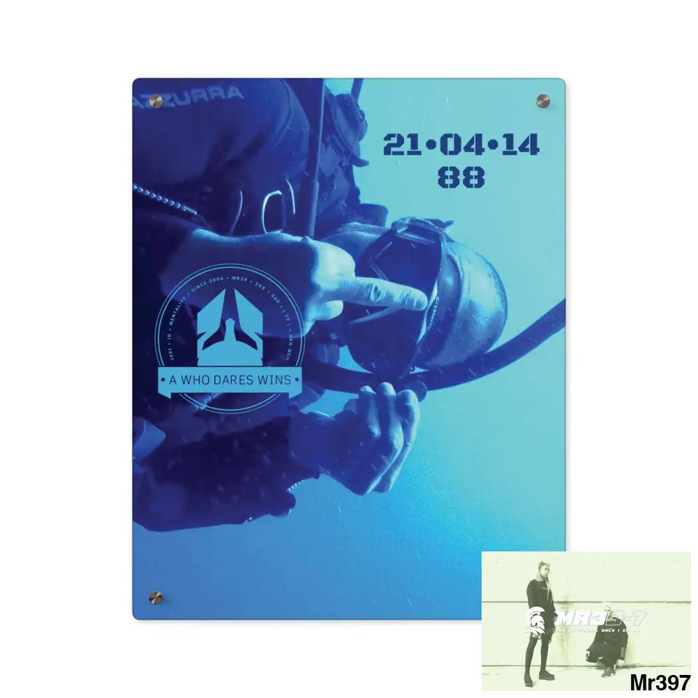 A Who Dares Wins Dahab Egypt The Blue Hole 2014 HRH Queen Elizabeth II Birthday 21/04/14 Acrylic Wall Art Panel 16″ x