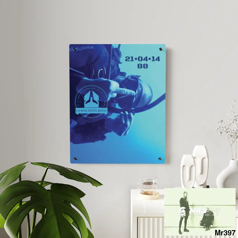 A Who Dares Wins Dahab Egypt The Blue Hole 2014 HRH Queen Elizabeth II Birthday 21/04/14 Acrylic Wall Art Panel Home