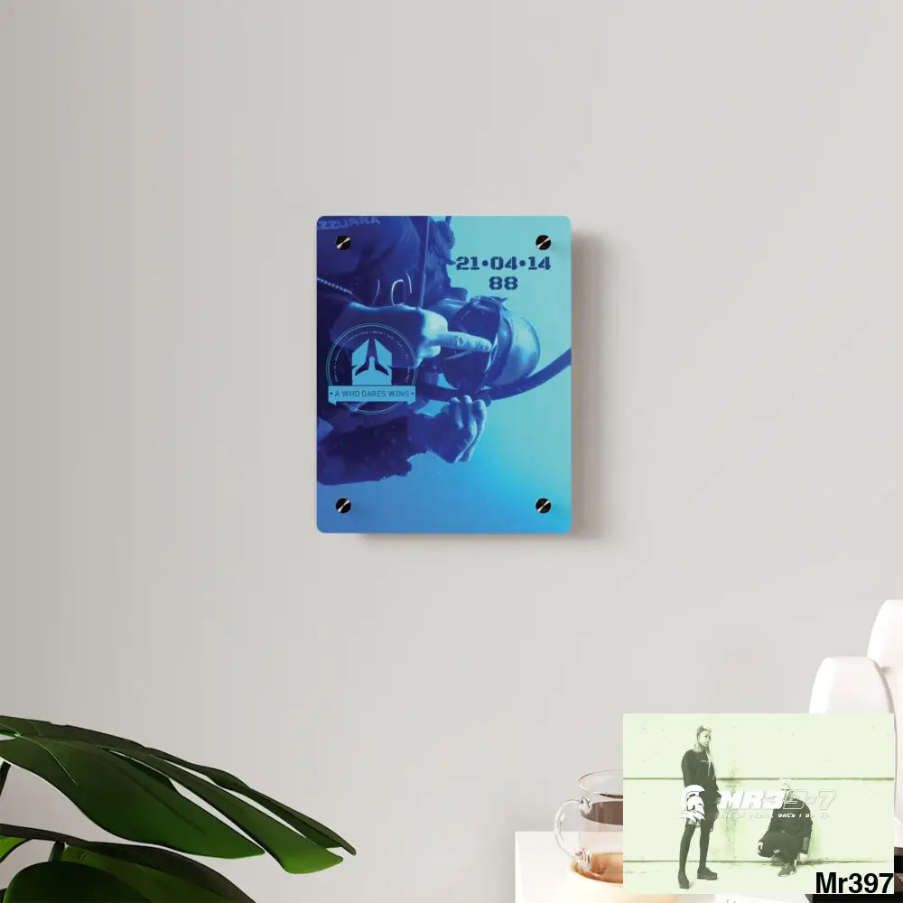 A Who Dares Wins Dahab Egypt The Blue Hole 2014 HRH Queen Elizabeth II Birthday 21/04/14 Acrylic Wall Art Panel 8″ x