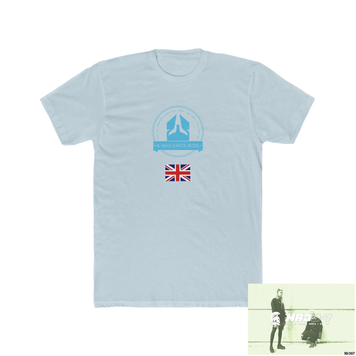 A Who Dares Wins Drugs back please ? Men’s Cotton Crew Tee Solid Light Blue / S T-Shirt