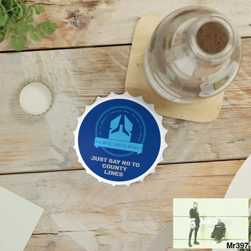 A Who Dares Wins Edition Just Say No To County Lines Bottle Opener One size / White Accessories