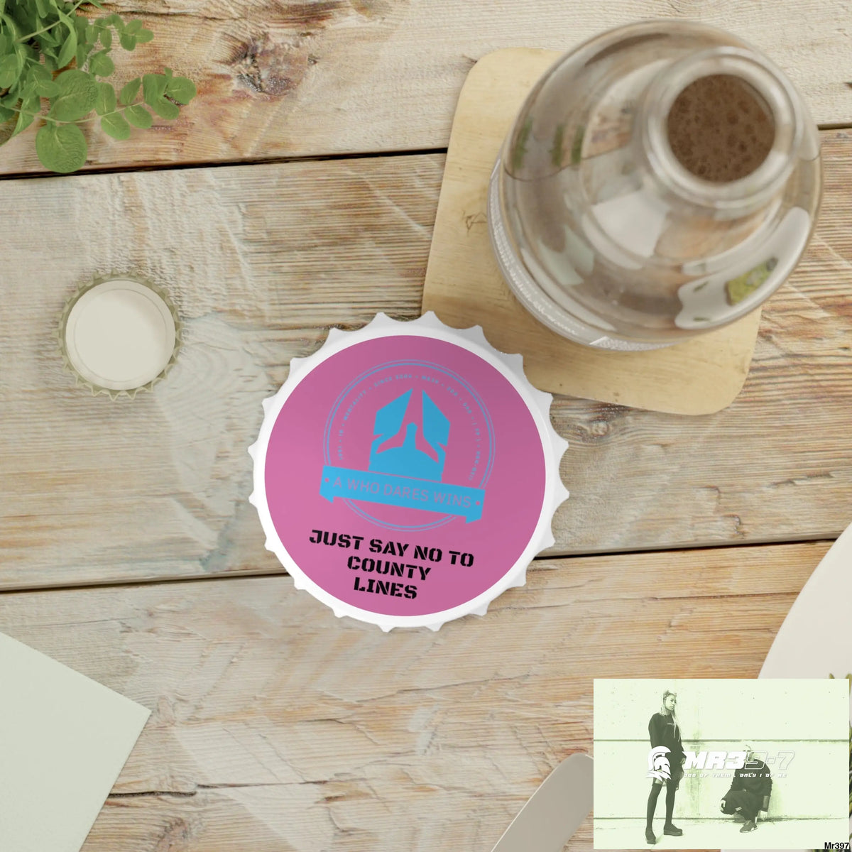 A Who Dares Wins Edition Just Say No To County Lines Bottle Opener One size / White Accessories