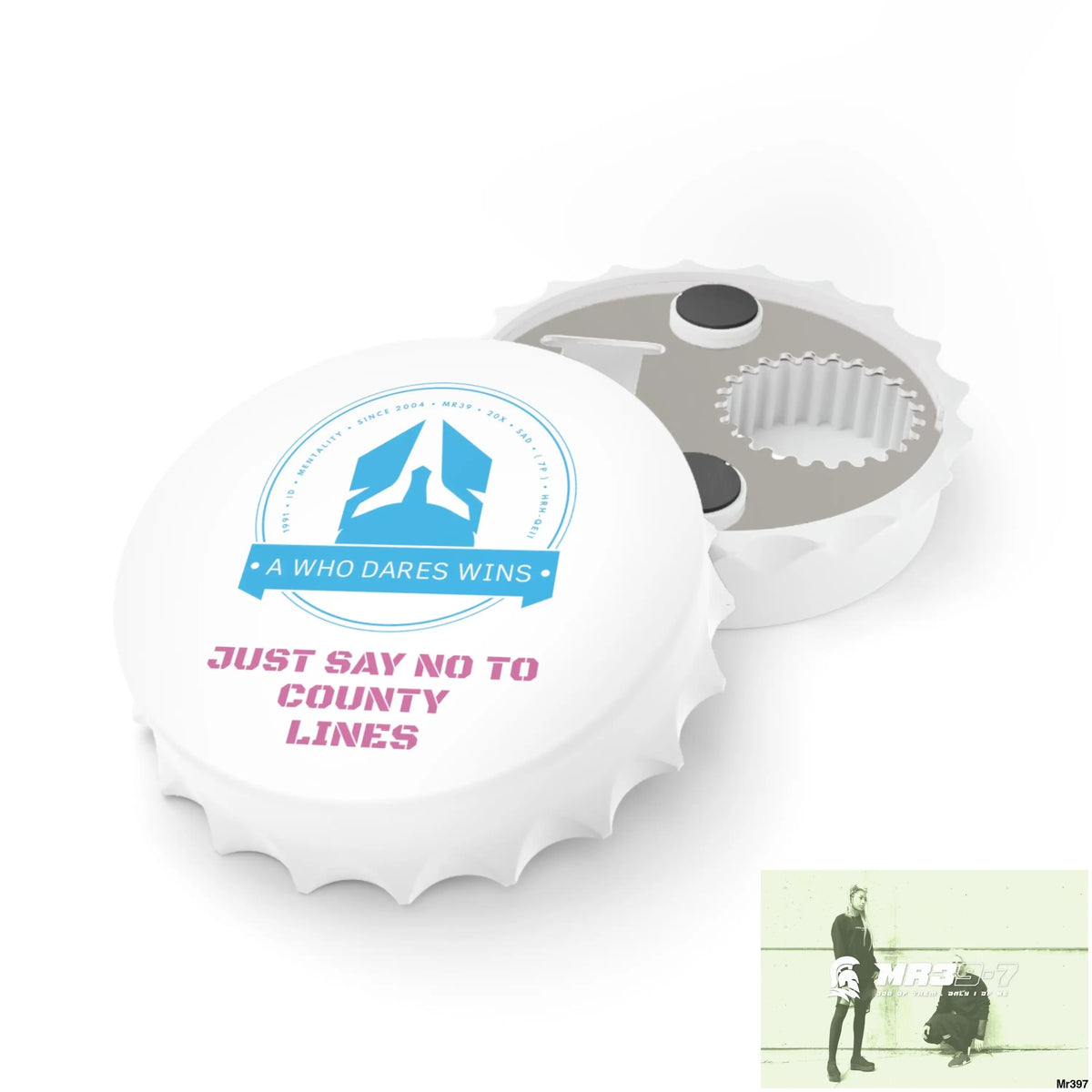 A Who Dares Wins Edition Just Say No To County Lines Bottle Opener One size / White Accessories