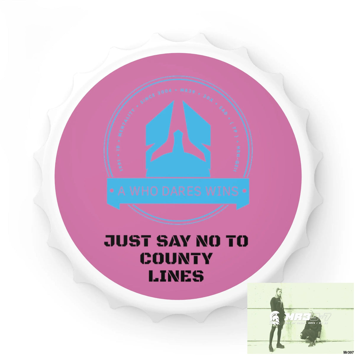 A Who Dares Wins Edition Just Say No To County Lines Bottle Opener One size / White Accessories