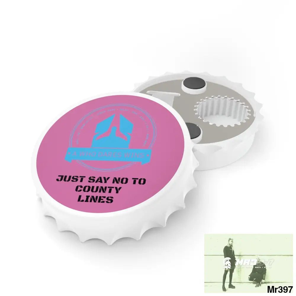A Who Dares Wins Edition Just Say No To County Lines Bottle Opener One size / White Accessories