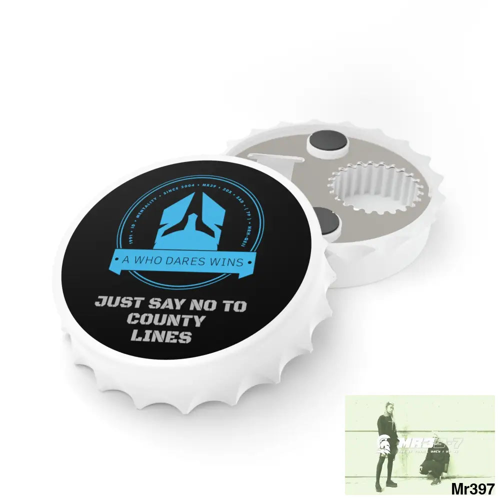 A Who Dares Wins Edition Just Say No To County Lines Bottle Opener One size / White Accessories
