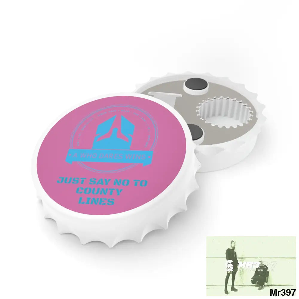 A Who Dares Wins Edition Just Say No To County Lines Bottle Opener One size / White Accessories