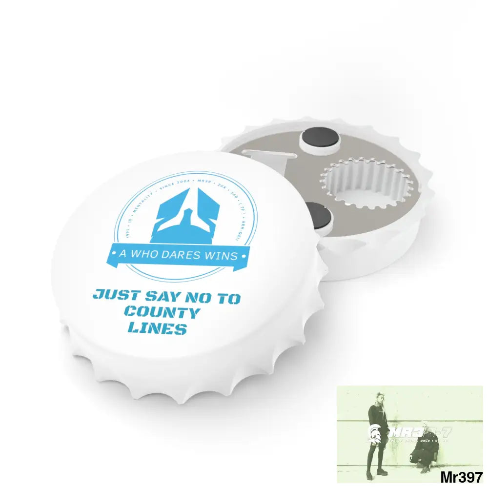 A Who Dares Wins Edition Just Say No To County Lines Bottle Opener One size / White Accessories