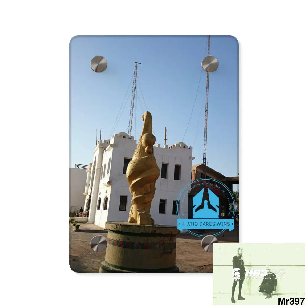 A Who Dares Wins Egypt Dahab 2014 Police Station tower Escape - Climb/Jump Acrylic Wall Art Panels 5’’ x 7’’ (Vertical)
