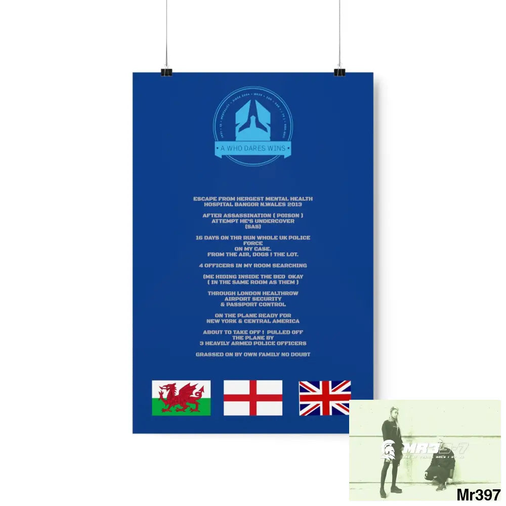 A Who Dares Wins Escape from Hergest MH Hospital 2013 Matte Vertical Posters 12″ x 18″ / Matte Poster