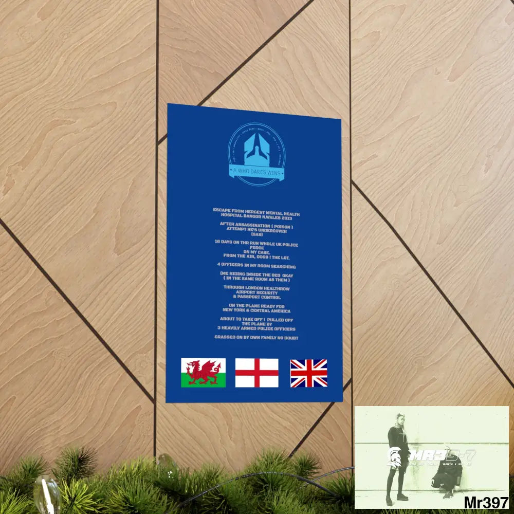 A Who Dares Wins Escape from Hergest MH Hospital 2013 Matte Vertical Posters Poster