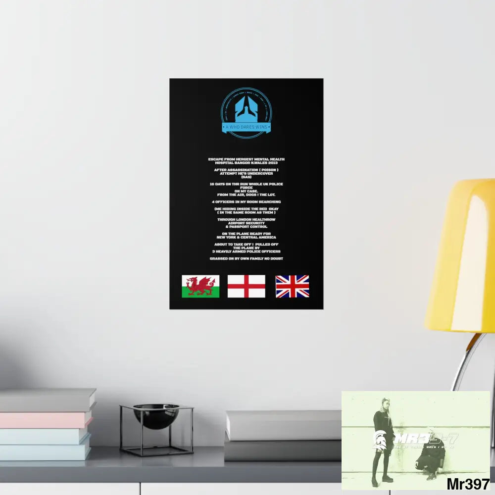 A Who Dares Wins Escape from Hergest MH Hospital 2013 Matte Vertical Posters Poster